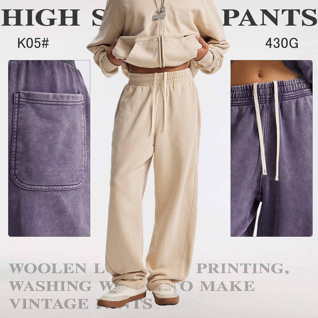 Men's Vintage Washed Cotton Long Pants