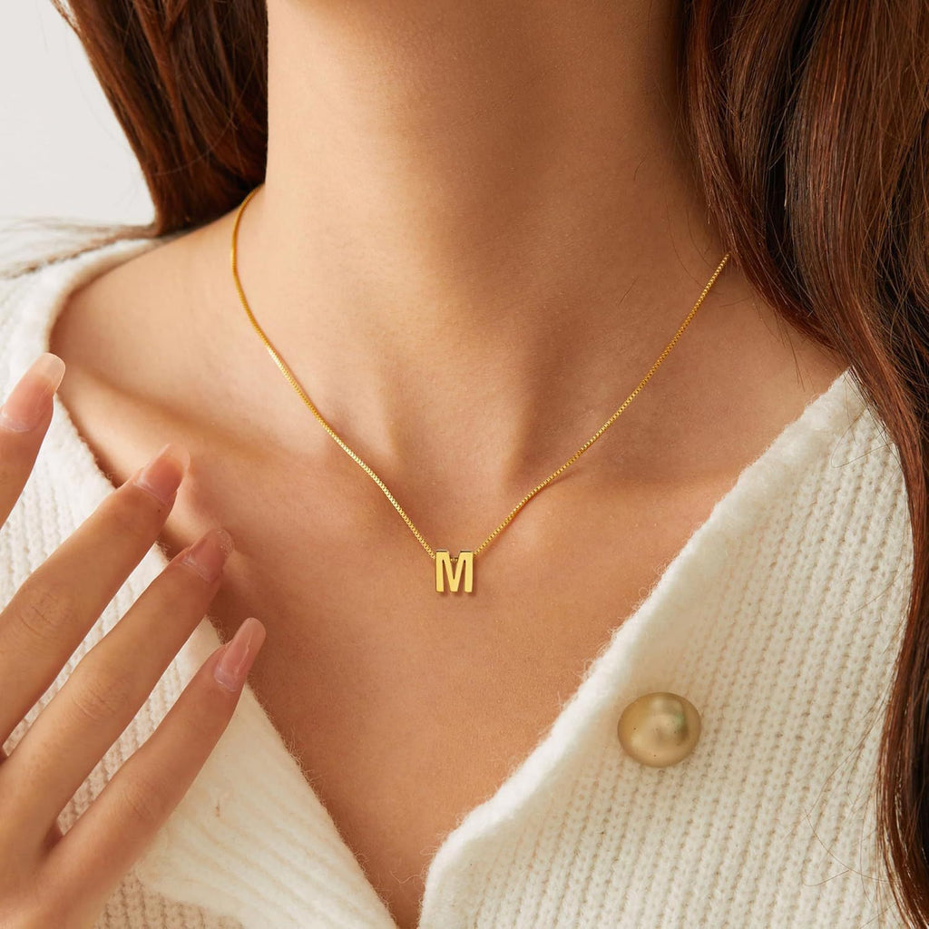 Initial Letter Pendant Necklace Women Fashion Jewelry