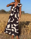 Fashion V-neck long dress for women