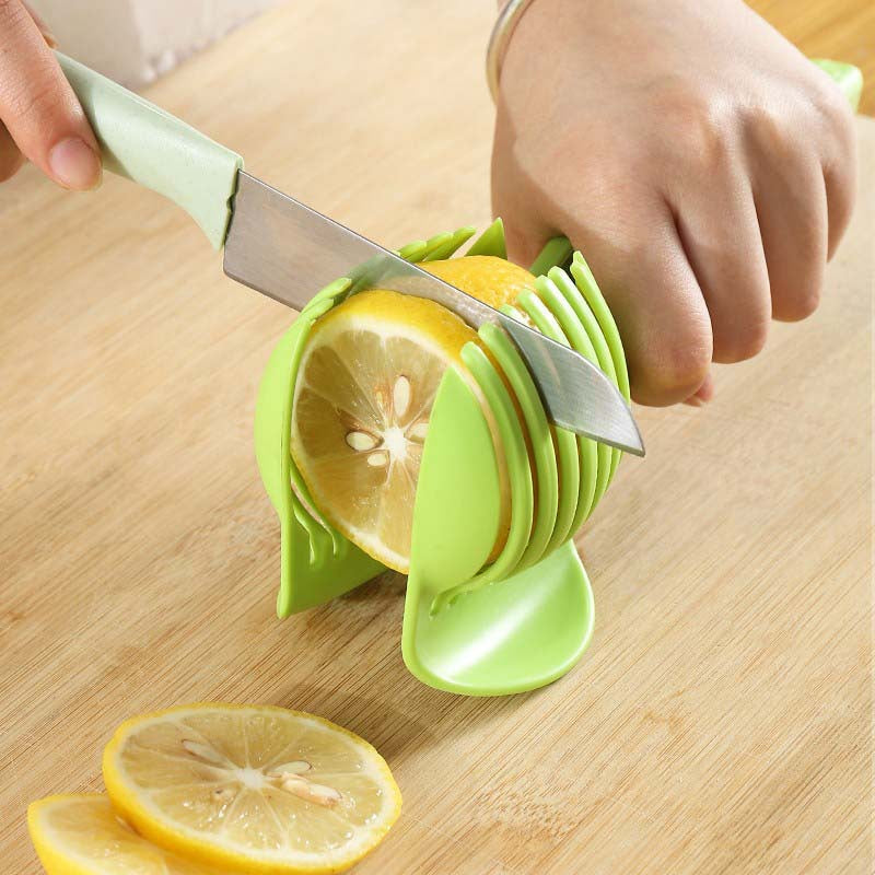 New multifunctional fruit slicer plastic with handle tomato potato lemon splitter wholesale