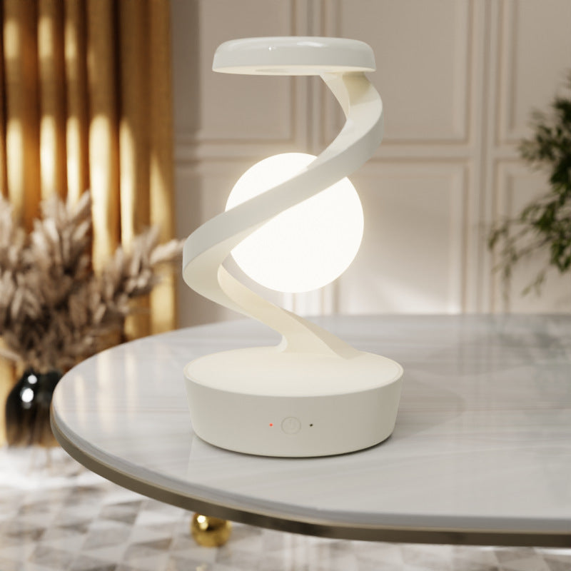 Smart Rotating Floating USB Desk Lamp with RGB Light and Wireless Charger