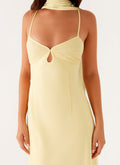 Elegant Satin V-Neck Tie-Back Long Dress