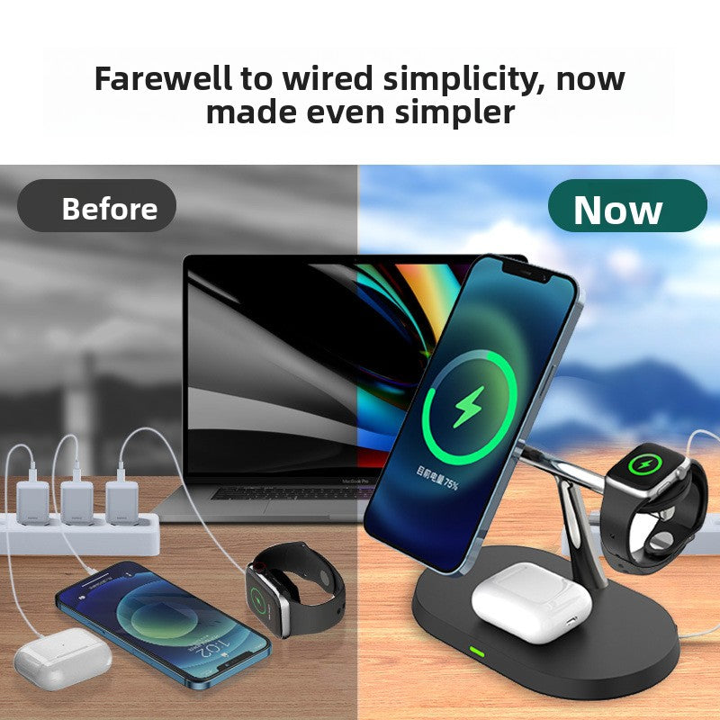 Magnetic 15W Wireless Fast Charger with Digital Display