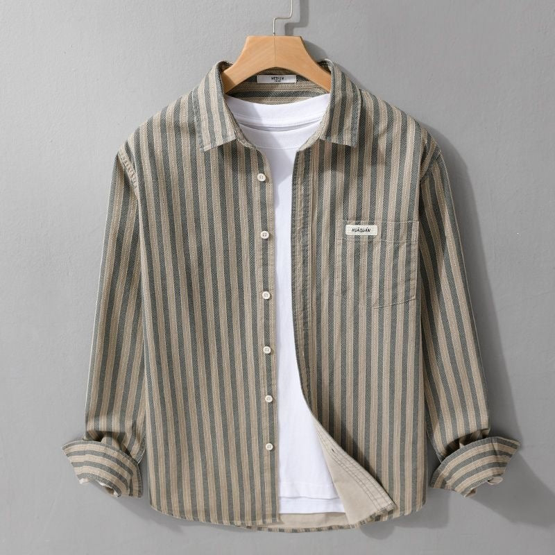 striped shirt jacket