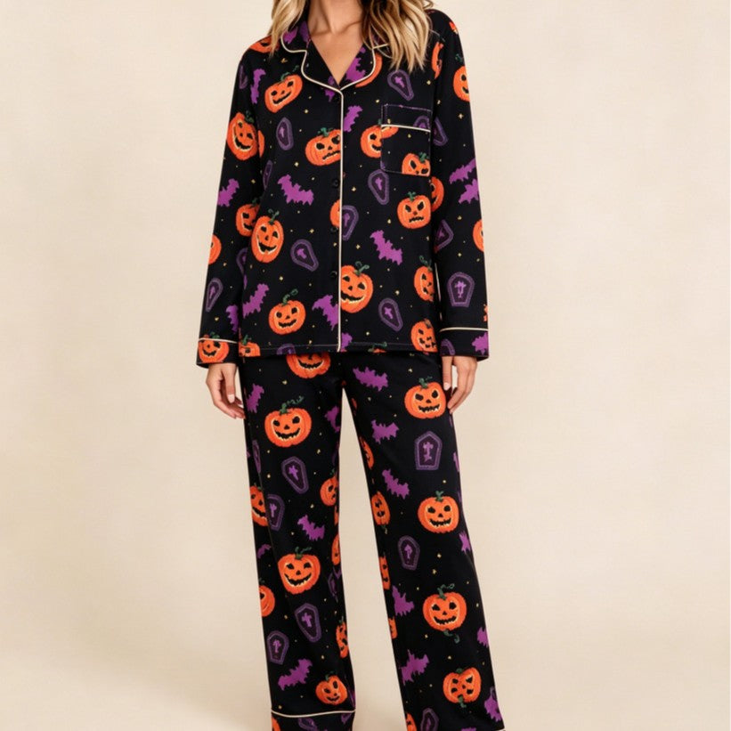 Women's long-sleeve Halloween pajamas