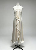 Womens Slim-Fit Satin Dress with Slit