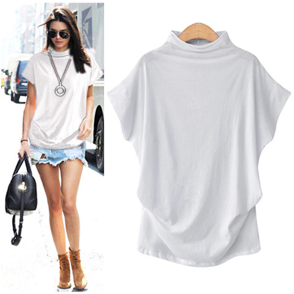 large size women's high collar top