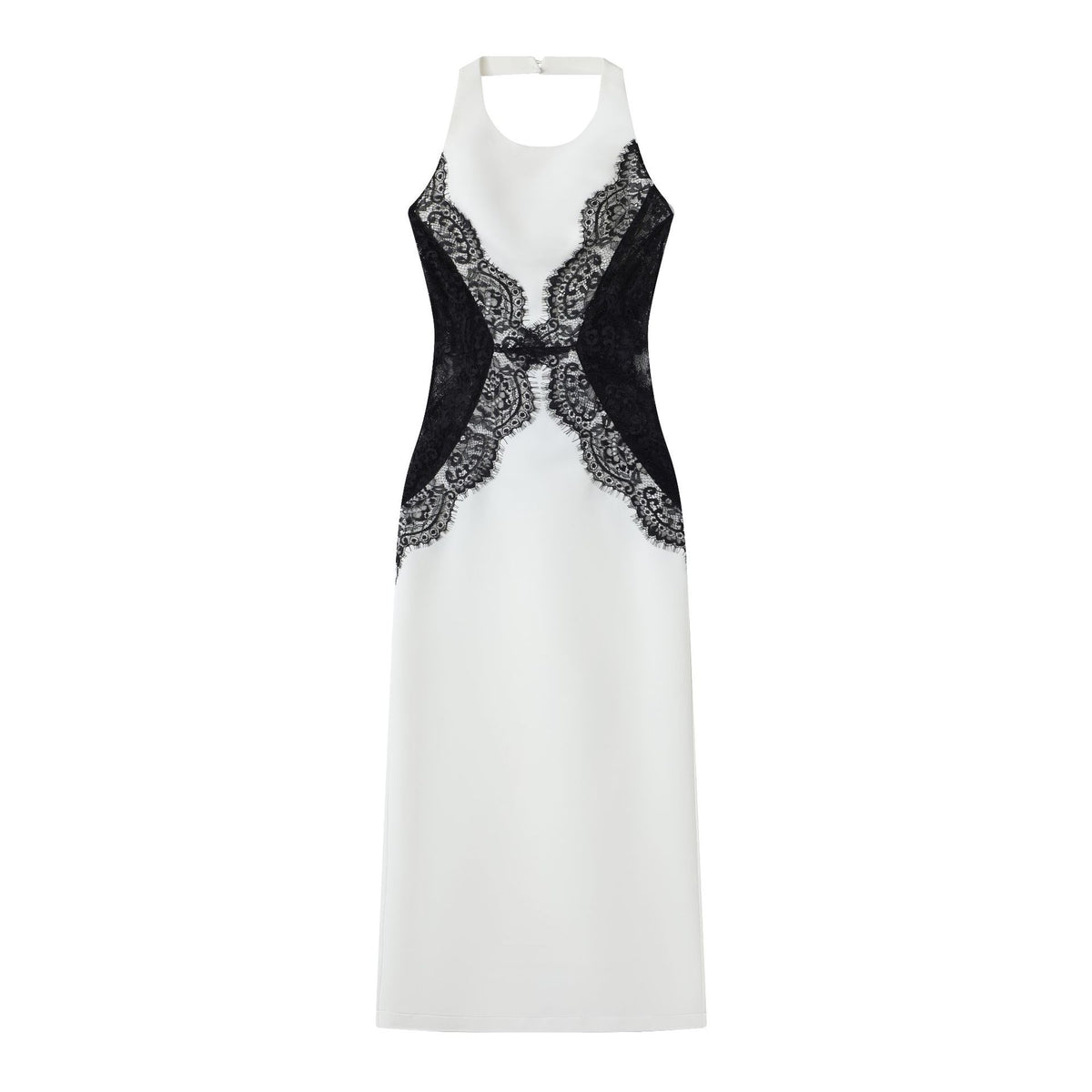 Womens Halter Neck Lace Dress