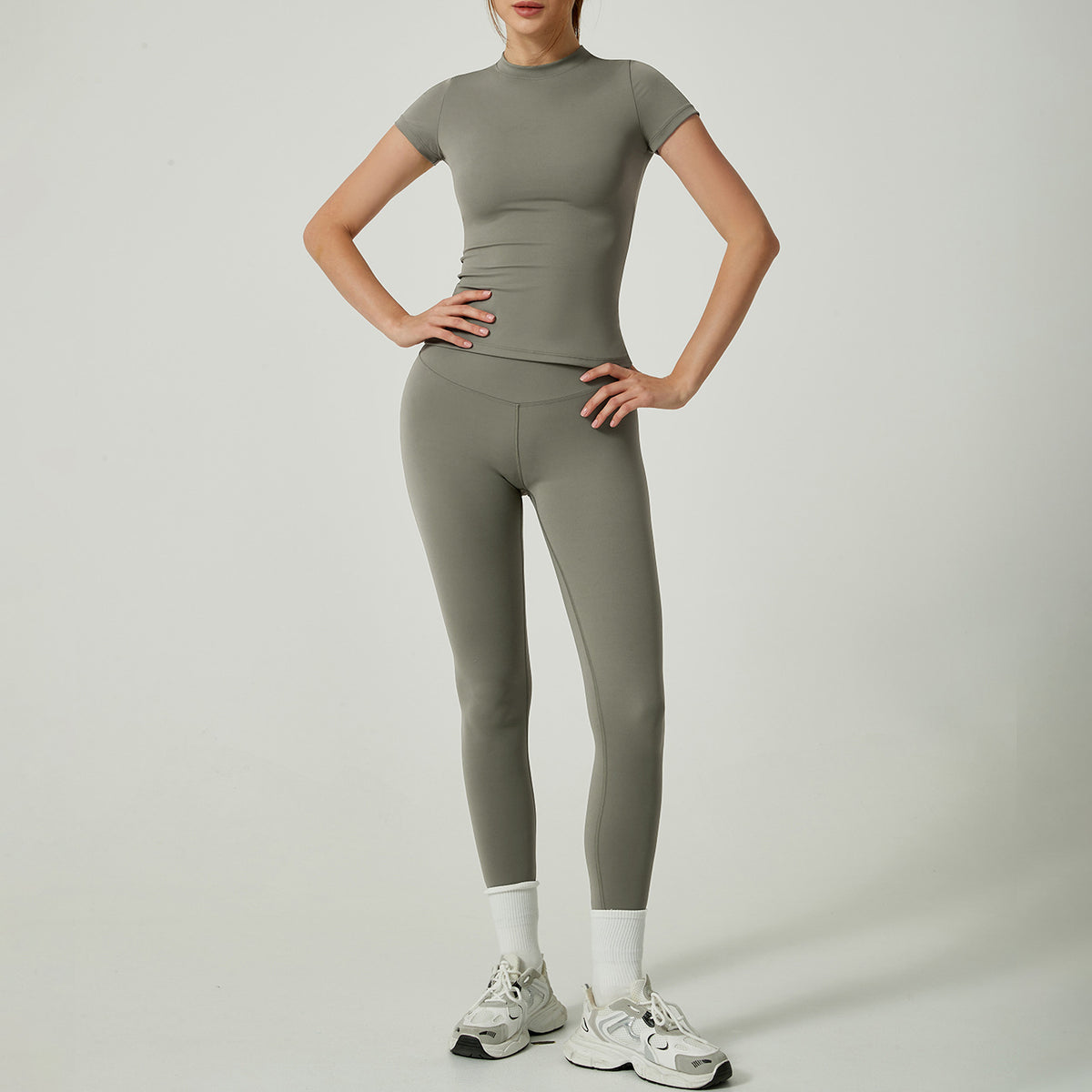 Womens Quick Dry Yoga Pilates Outfit Set