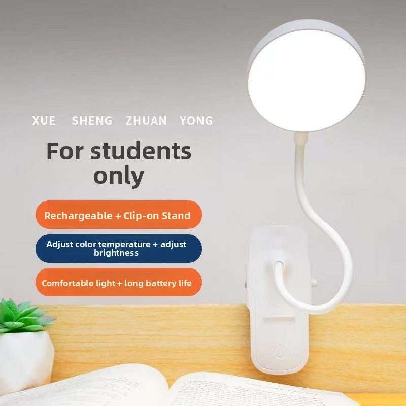 Clip-On Circular LED Desk Lamp with Eye Protection