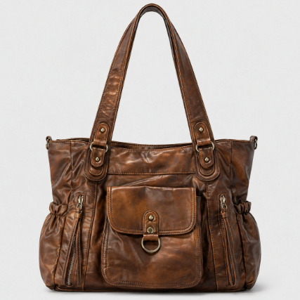Vintage Washed Single Shoulder Tote Bag
