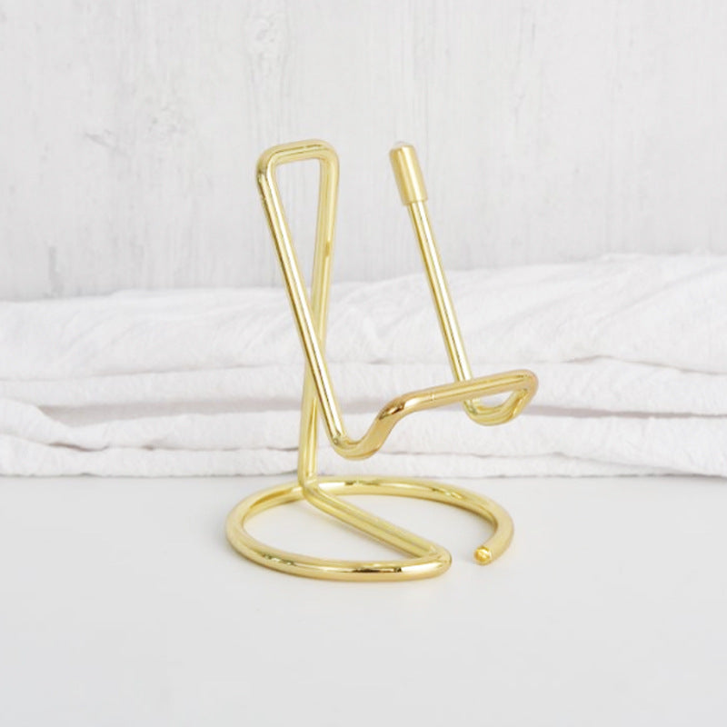 Popular Iron Mobile Phone Holder Lazy Desktop Metal Holder Dual-Purpose Creative Business Card Holder Factory Spot Wholesale