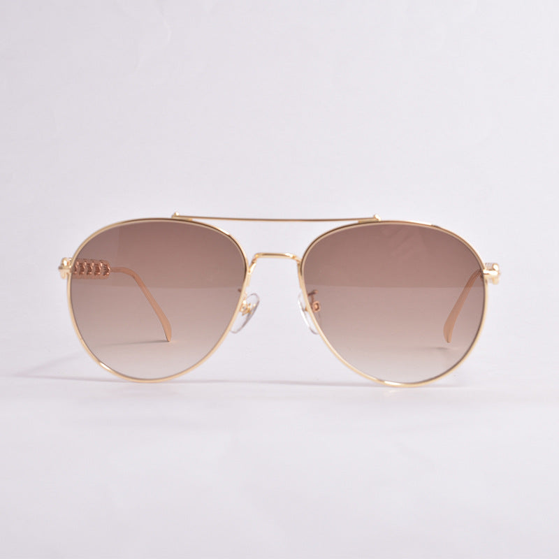 Polarized Pilot Sunglasses with Chain
