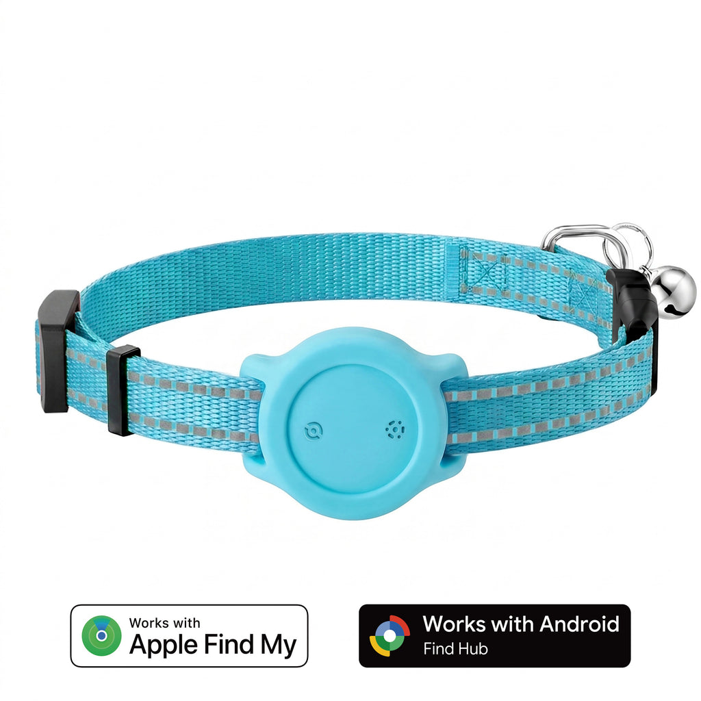 Reflective collar for pet tracking and positioning