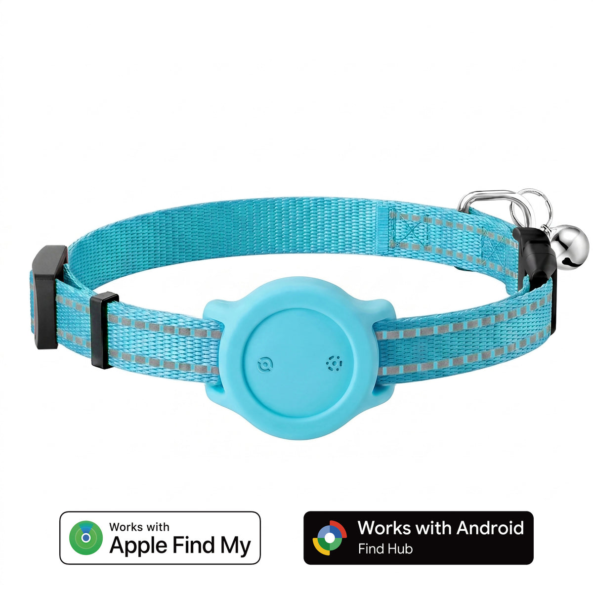 Reflective collar for pet tracking and positioning