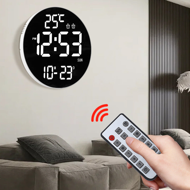 RGB WiFi Wall Clock Digital Perpetual Calendar LED Alarm Clock App Control