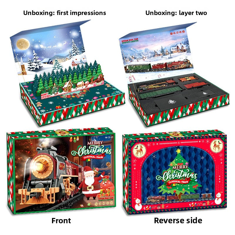 Christmas electric remote control train toy