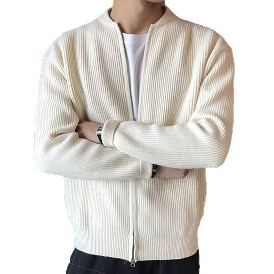 Mens Polyester Knit Cardigan