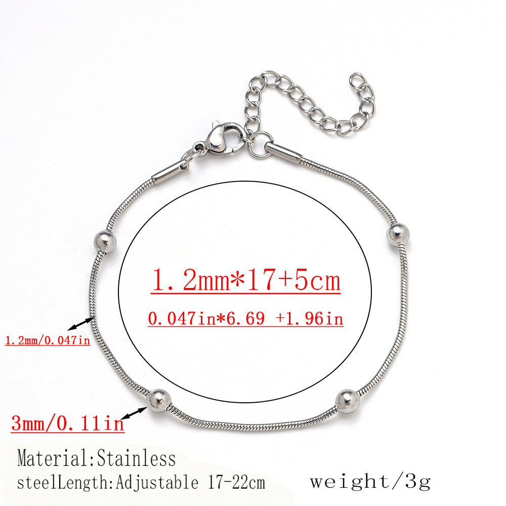 316L Titanium Steel Bracelet Waterproof Hypoallergenic Gold Plated Chain Jewelry for Men Women Unisex Fashion Accessories