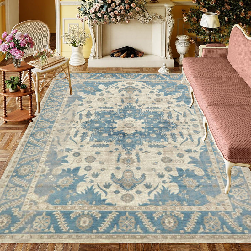Retro Elegant Imitation Cashmere Floor Mat