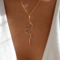 Snake Shape Electroplating Pendant Necklace