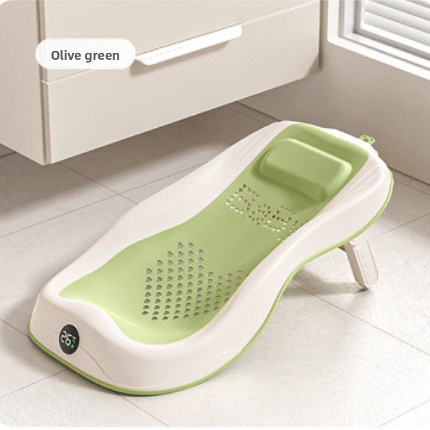 Temperature Sensing Baby Bathtub with Foldable Design