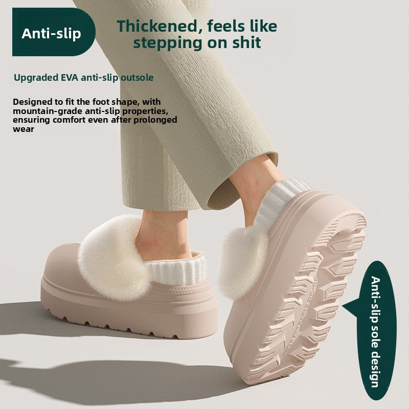 Warm Cotton Slippers with Removable Inner Cover