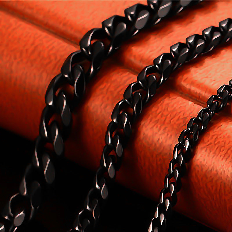Stainless Steel Cuban Chain Necklace Bracelet for Men