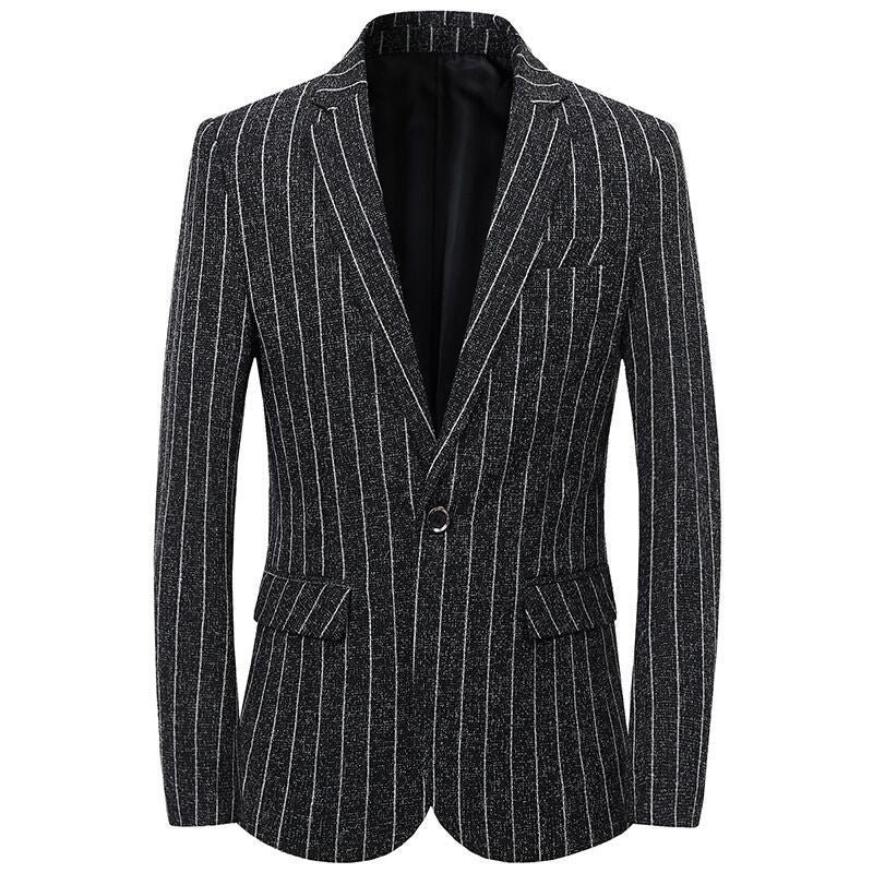 Mens Slim Fit Plaid Blazer Jacket