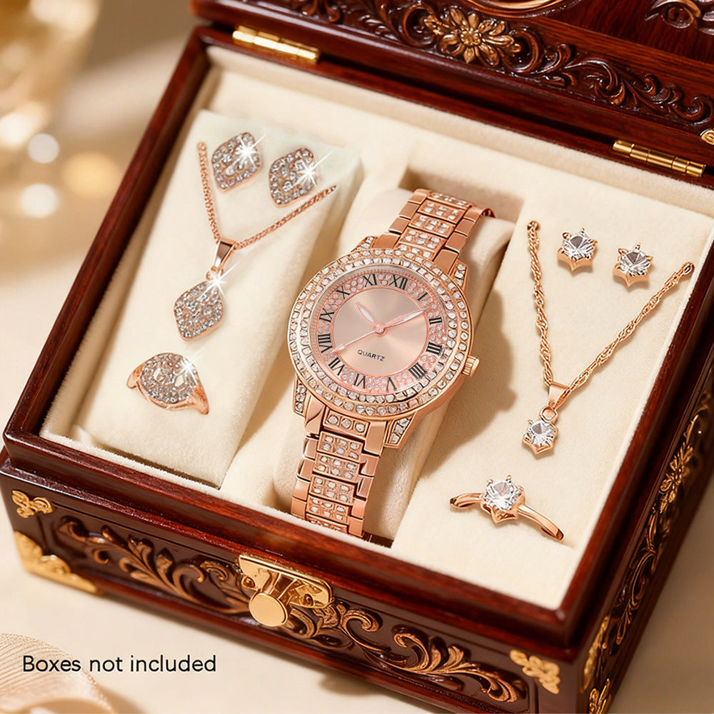 Women's Diamond Accent Quartz Watch Set