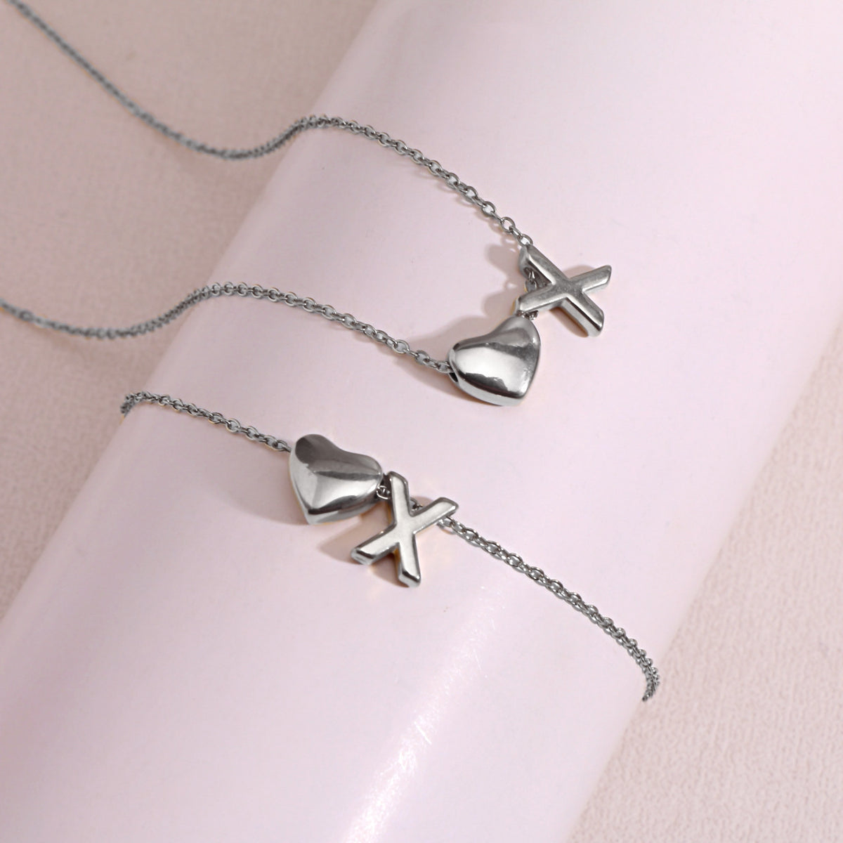 Heart Pendant Titanium Steel Necklace