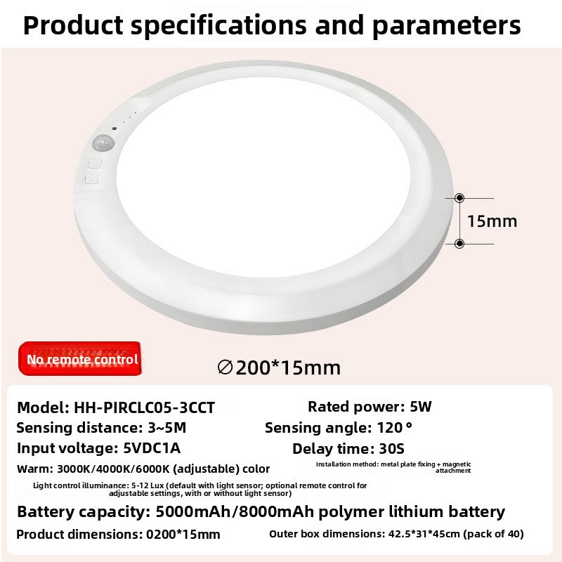 Rechargeable motion-sensor light