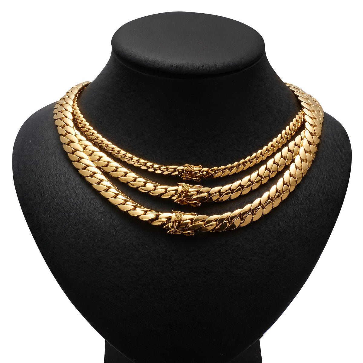 18K gold-plated brass Cuban chain
