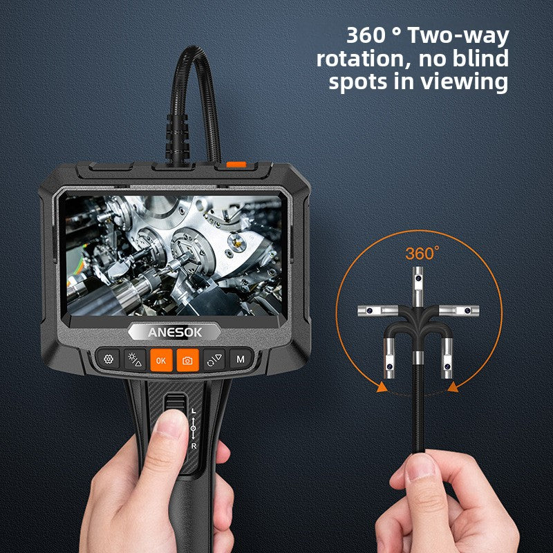 Dual-Lens Waterproof Inspection Probe with HD Display