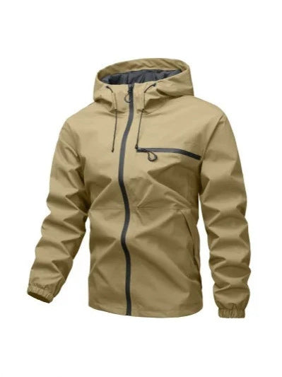 Hooded loose-fitting jacket