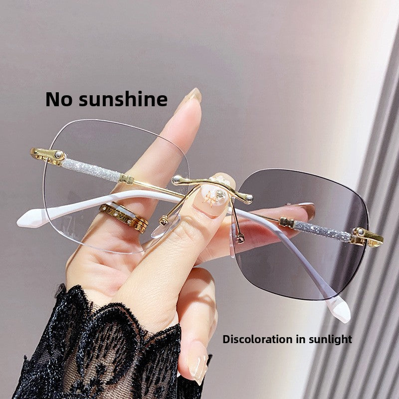 Photochromic Anti-Blue Light Frameless Glasses