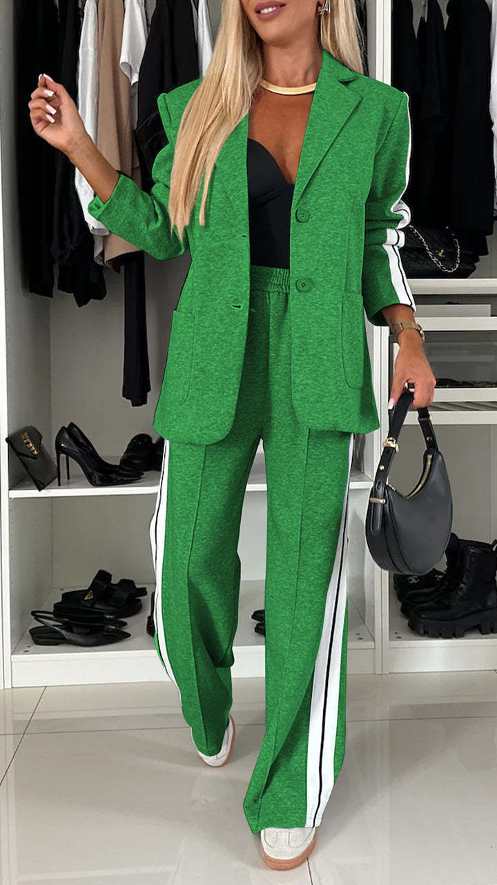 Women's Long Sleeve Lapel Casual Suit Set