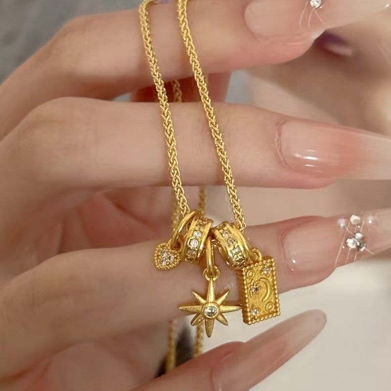 Star and Moon Mythology Sunflower Necklace