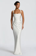 Elegant Square Neck Fishtail Evening Dress