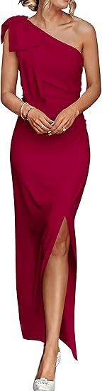 One Shoulder Evening Banquet Dress