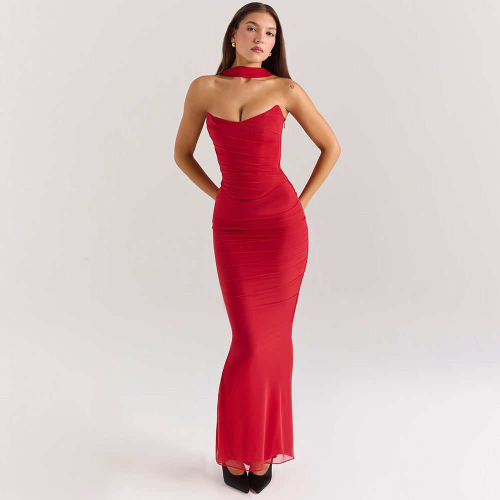 strapless long dress