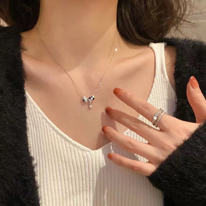 Zircon Bow Necklace for Women