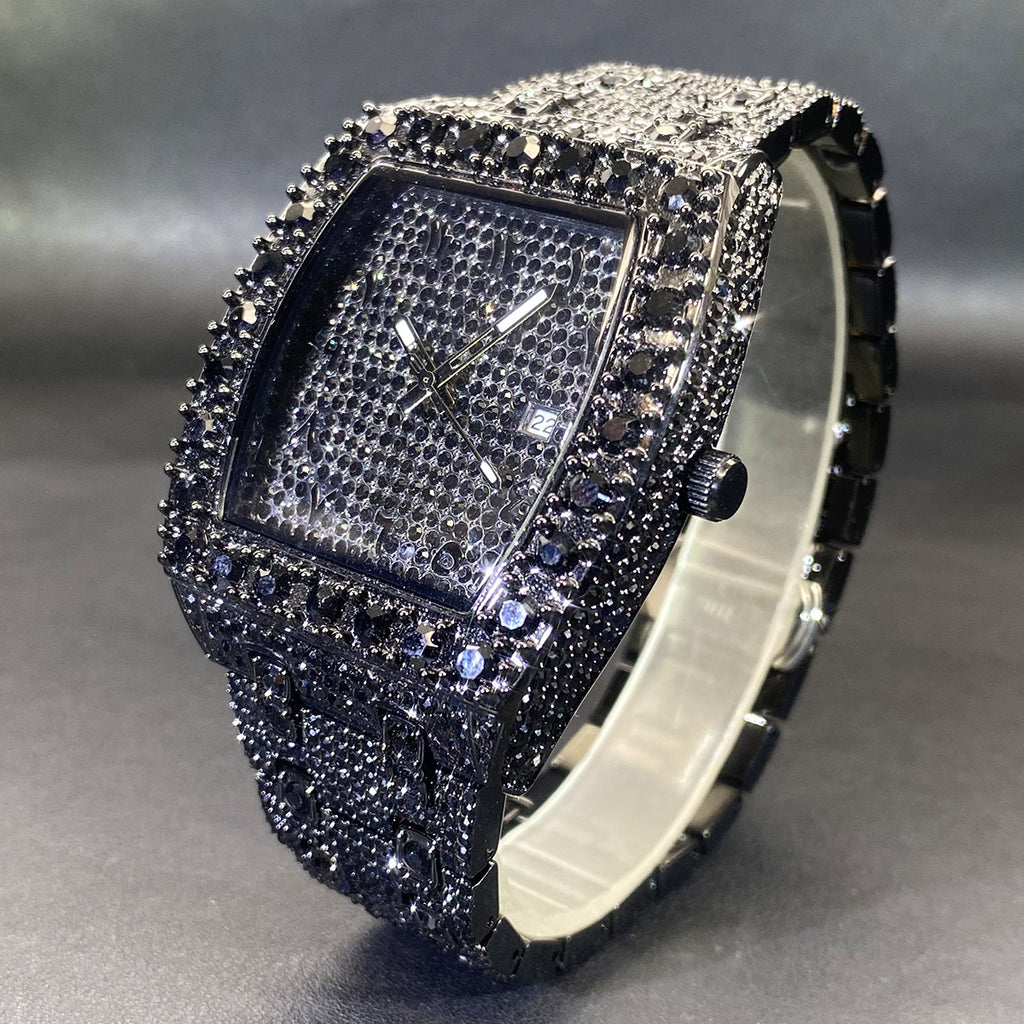 Classic Barrel Dial Rhinestone Quartz Watch