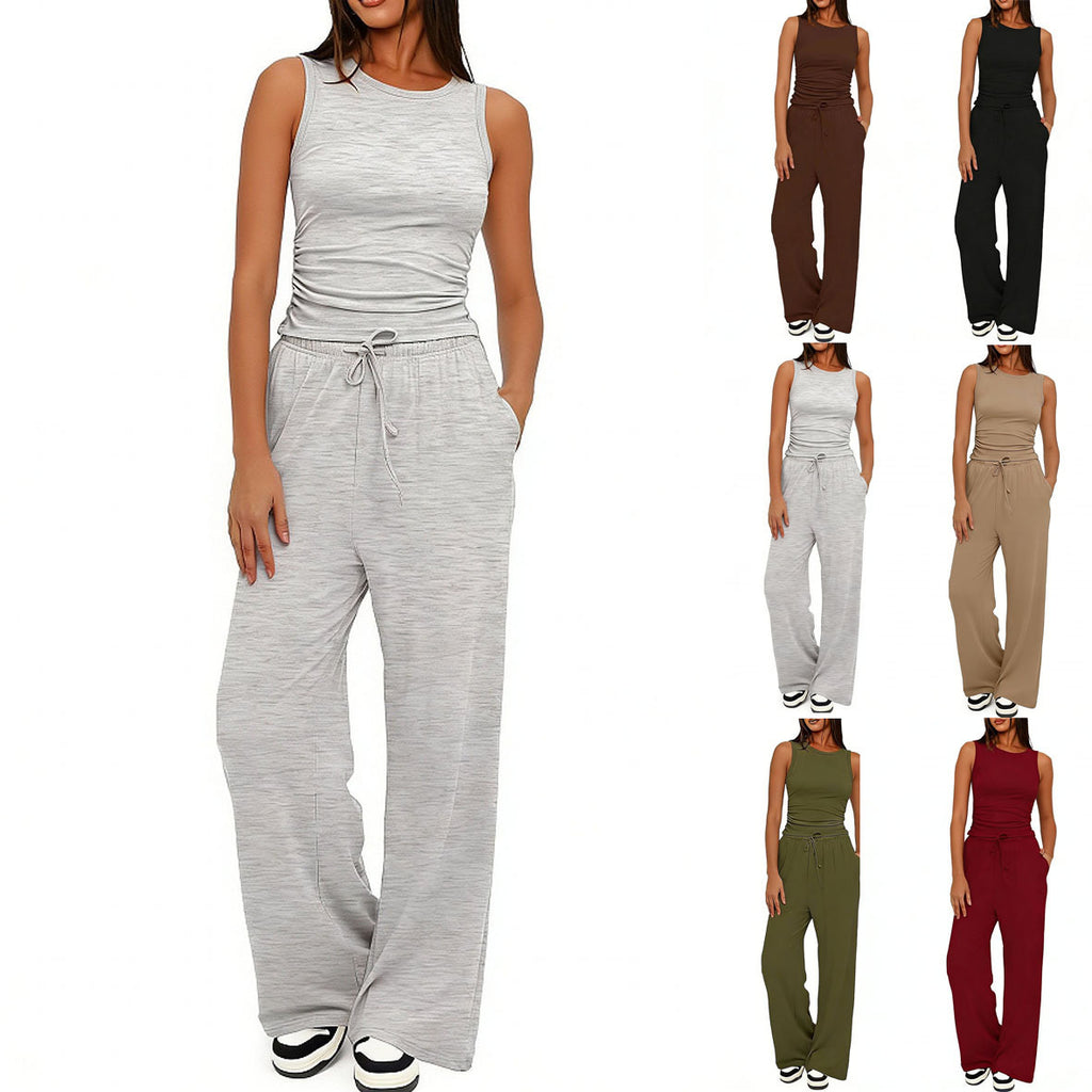 casual wide-leg pants
