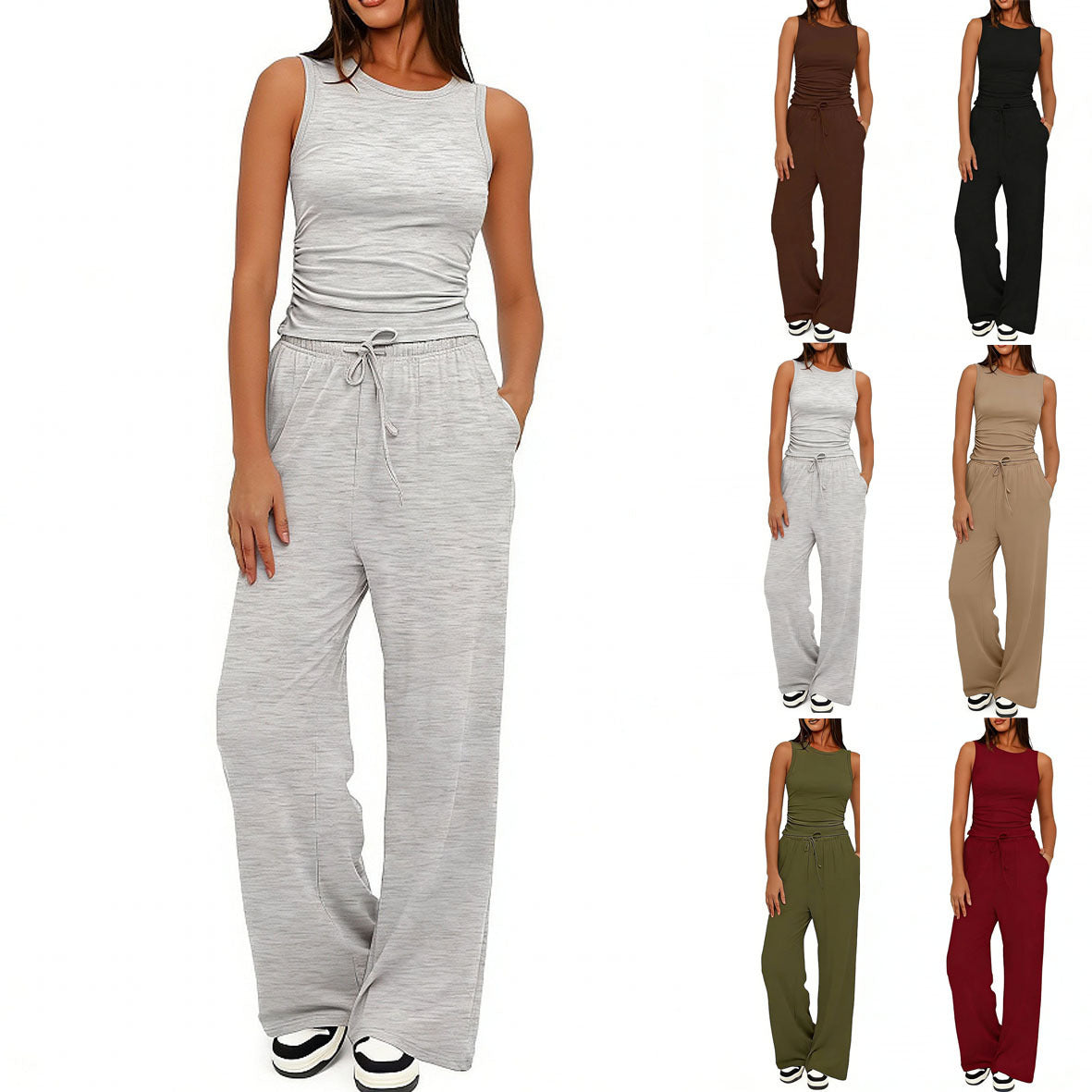 casual wide-leg pants