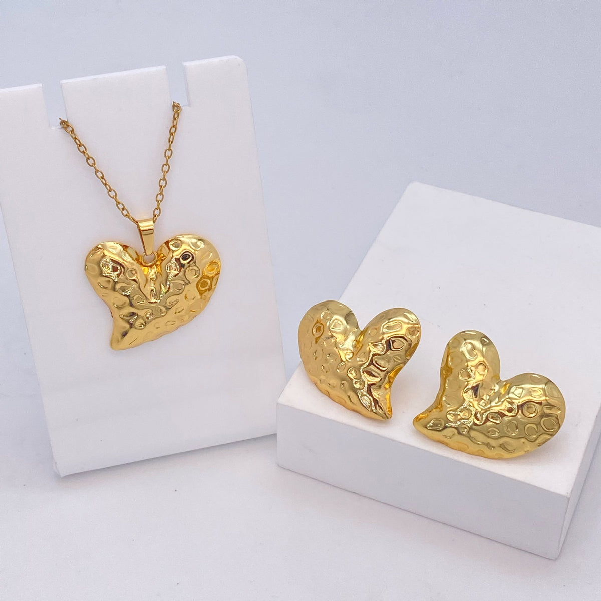 Stainless Steel Earrings and Necklace