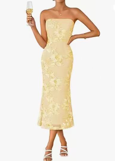 Embroidered Off-Shoulder Bodycon Dress