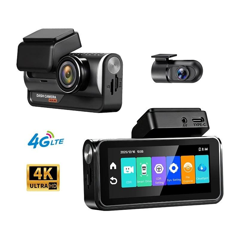 Dual Lens Dash Cam with GPS and ADAS Warnings