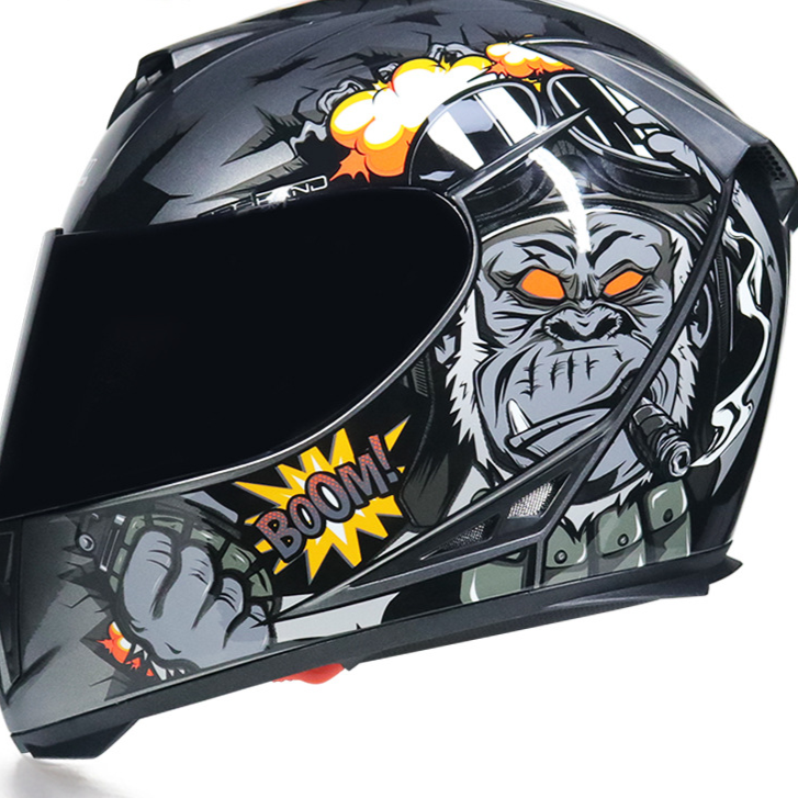 Full Face Bicycle Helmet with Dual Lenses