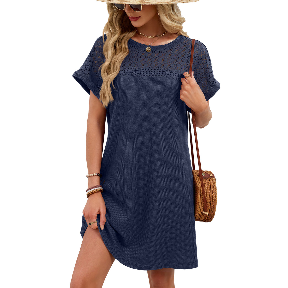 Loose Short-Sleeved Dress